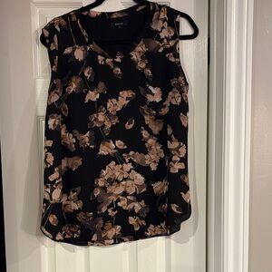 R. W. & Co Black and Brown Floral Blouse
